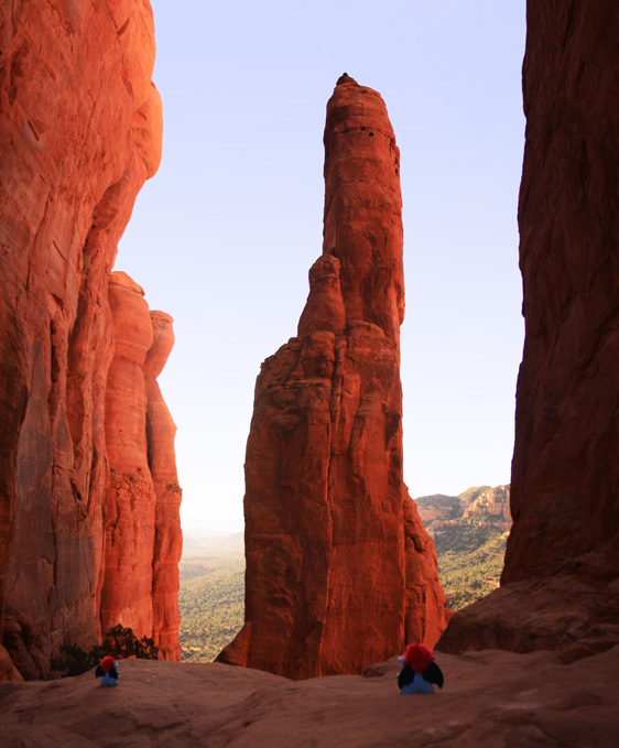 Radiant With Color, Sedona Arizona's Cathedral Rock Amidst the sun-glowing spires of Cathedral Rock - Sedona, Arizona
