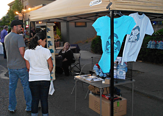 The Sperel's First Ever Vendor Booth Setup; Last Thursday - Portland Oregon, September 2011
