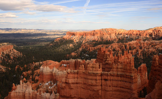 Characteristic vista of Bryce Canyon's hoodoo landscape